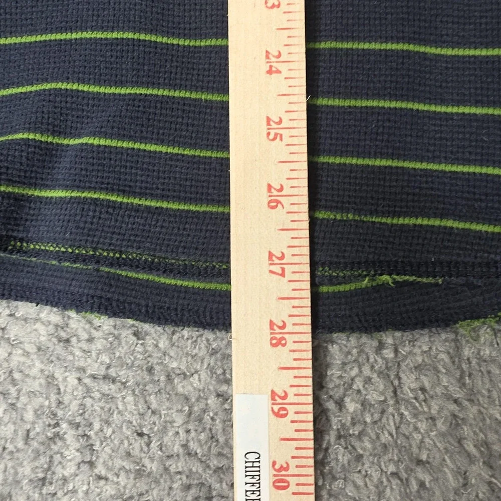 Abercrombie & Fitch Sweater Mens 2XL Navy Green Striped‎ Muscle Pullover Preppy